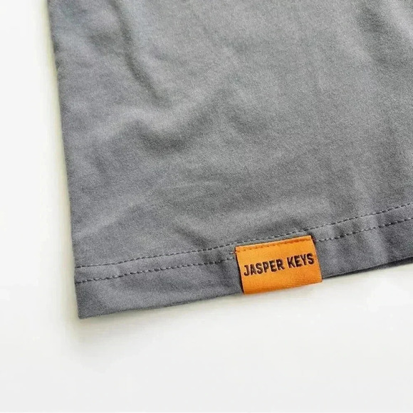 Jasper Keys The Grim V Neck Tee in Grey Medium NWT - Picture 5 of 5